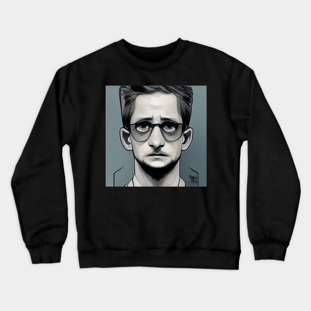 Edward Snowden | Comics style Crewneck Sweatshirt by ComicsFactory